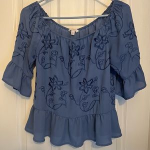Blue Dressy Blouse
